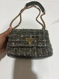 Guess Tweed Crossbody Bag