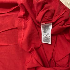 Unisex Red Adidas T-Shirt