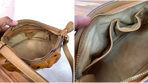 MCM Monogram Cognac Visetos Mini Shoulder Bag