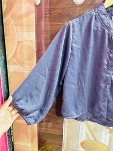 Stylish Textured Button-Up Top