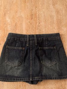 Y2K Denim Mini Skirt w/ Inbuilt Shorts