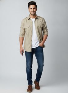 Classic Khaki Utility Shirt