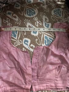 Beautiful Pink Embroidered Blouse with saree