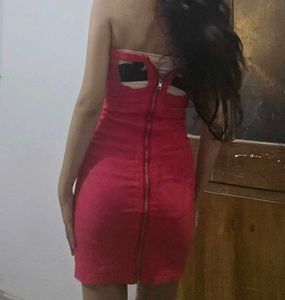 Charming Red Strapless Dress