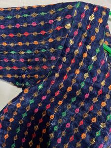 Embroidered Blue Blouse