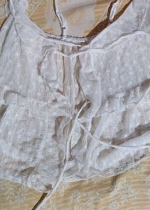 Sheer White Lace Camisole Top