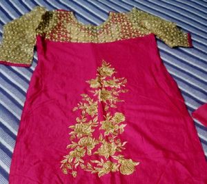 Beautiful Designer Kurta Churidar Without Dupatta