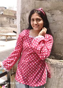 Pink Printed Kurta with Lace Details