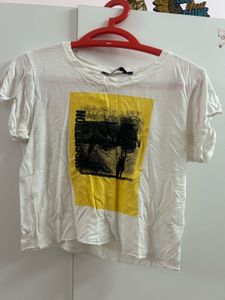 SALE - Graphic Print White T-Shirt