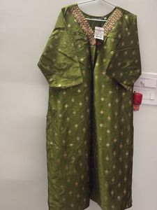 Elegant Green Kurta with Gold Embroidery