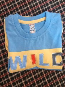 Cute Blue &amp; Yellow "WILD" T-shirt &amp; Pants Set