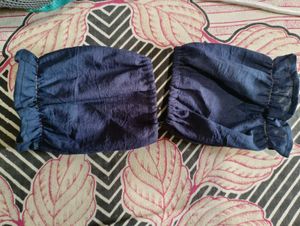 detachable Dark Blue Blouse Sleeves
