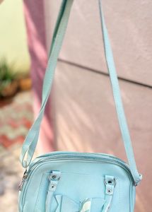 Mint Bow Accent Sling Bag