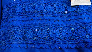 Royal Blue Embellished Tunic Top