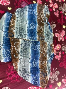 Abstract Floral Print Blouse