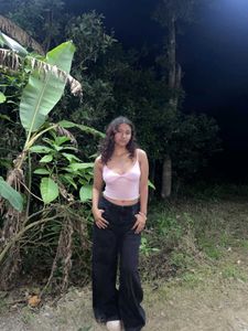 Pink Crop Cami Top