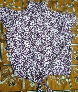 pintresty|cute|summer|crop Printed Shirt top💜