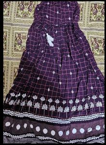 Maroon Printed dress with Tassel Tie