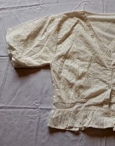 White Broderie Anglaise Blouse