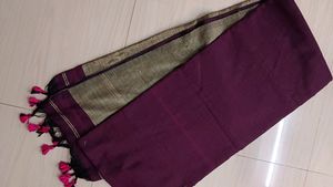Soft Khadi Saree (Purple 💜)