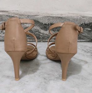 Elegant Nude Strappy Heels
