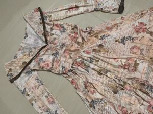 Vintage Floral Print Maxi Dress