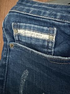 Blue Denim Distressed Shorts