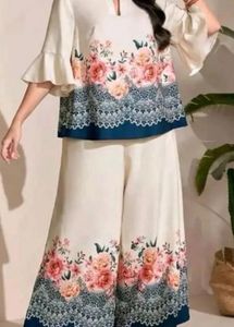 Floral Print Top & Palazzo Set