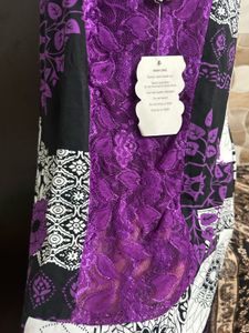 Purple Patchwork Lace Nightgown