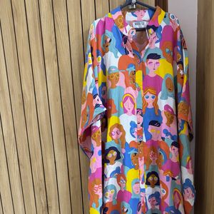New Print Kaftan Pocket Dress (buy1get1)