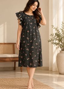 Chic Floral Print Midi Dress