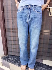 Stylish Blue Denim Jeans for Women straight jean