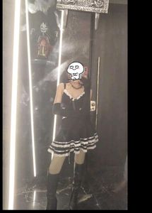 Black Lace Up Sling Mini Korean Dresses