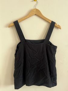 Chic Black Square Neck Tank Top