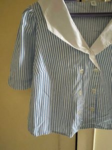 Striped Sailor Collar Top