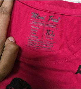 Stylish Pink T-Shirt with Graphic Print