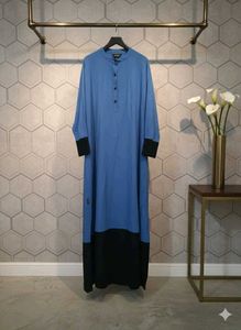 Stylish Blue Long Sleeve abaya dress