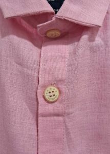 Pink Solid Men’s Shirt | Size M 🎀💓