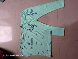 2 Combo Cute Green Velvet Jacket And Night Dress