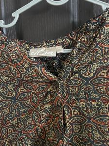 Bohemian Print Long Sleeve Tunic Top