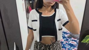 Chic Black & White Knit Cardigan