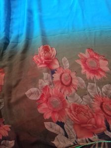 Discount Offer... Printed Saree With Blouse