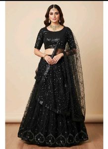 Beautiful Black Heavy Wedding Lehnga