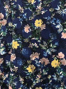 🇬🇧Navy Floral Print Fit &amp; Flare Dress