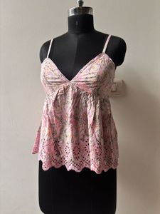 Floral Babydoll Strap Top