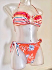 🎁Buy 1, Get 1 FREE🎁Striped &amp; Floral Bikini Set