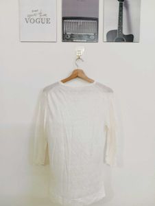 White V-Neck Tunic Top