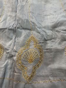 Elegant Grey Embellished Lehenga Skirt