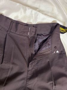 Brown Pleated Trousers