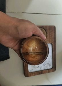 Wooden Tray with Bowl